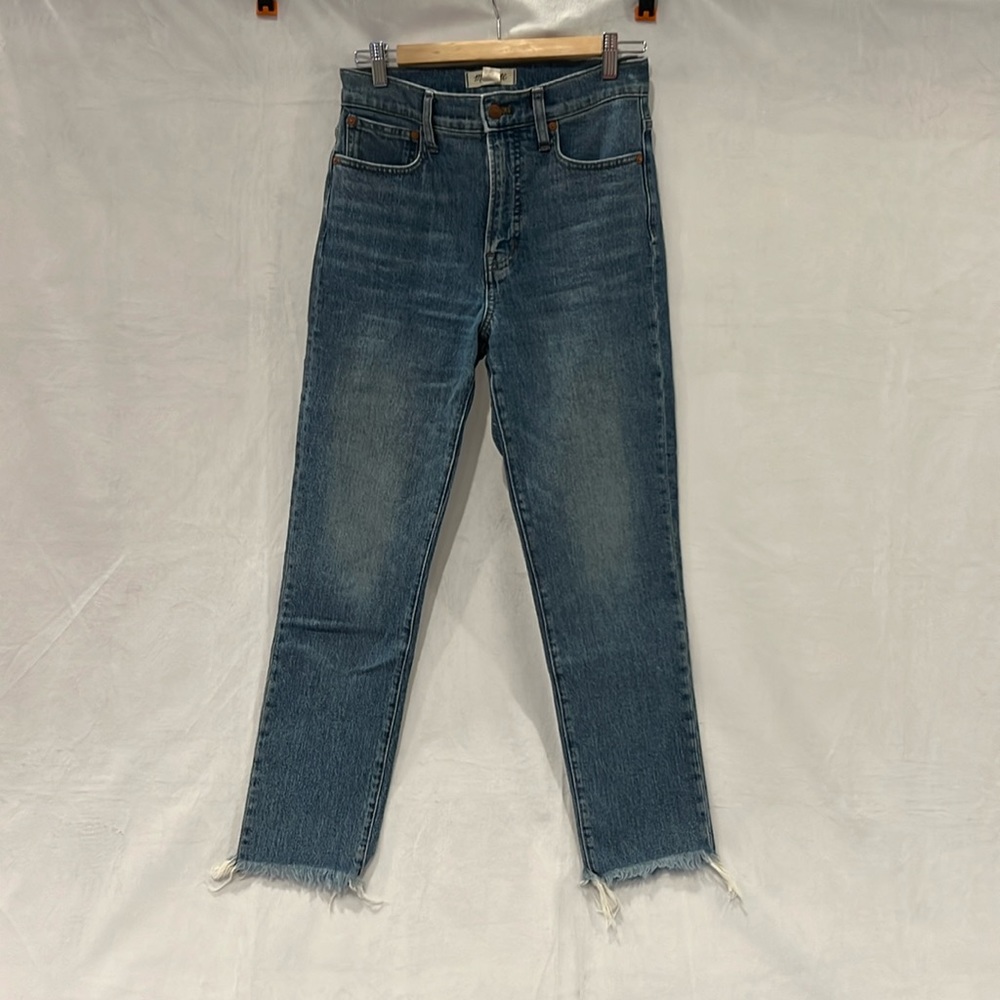 Madewell the perfect vintage Jean ainsworth wash raw hem straight leg - Picture 3 of 8
